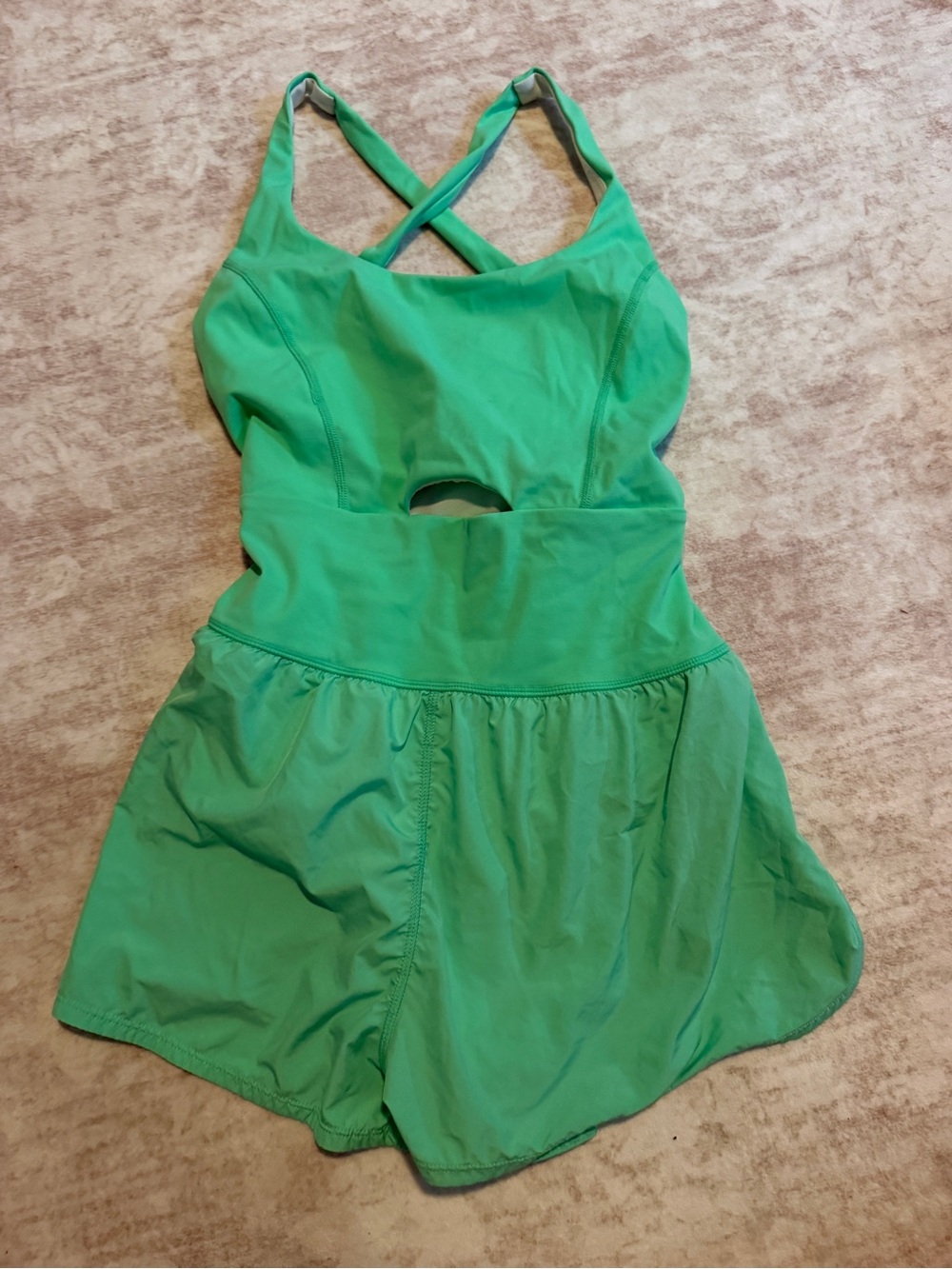 FP Movement by Free People Bright Green Athletic Skort Romper